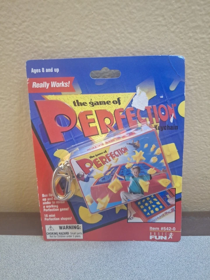 Mini Perfection Game Keychain Basic Fun Mini Game RARE Complete Unopened  - Image 1 of 4