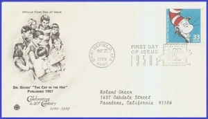 USA3 #3187h ADDR PCS ARTCRAFT FDC 1950s Dr. Seuss - Bild 1 von 1