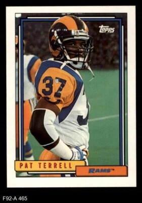 1992 Topps #465 Pat Terrell Rams Notre Dame  8 - NM/MT - Image 1 of 2