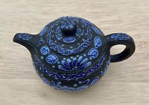Tazza da caffè e tè VINTAGE da collezione ceramica cobalto incenso teiera blu nero - Foto 1 di 7
