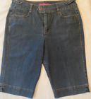 Vintage Women's Jeans shorts,Gloria Vanderbilt, size 12,Dark blue, Buckles waist