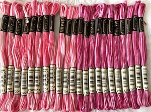 Anchor Embroidery Floss Lot of 22 Shades of Pinks Variegated #1201 #1207 New - Picture 1 of 5