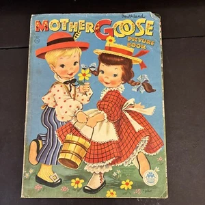 Mother Goose Picture Book Vintage MERRILL Company Publisher Art Nursery ephemera - Picture 1 of 5