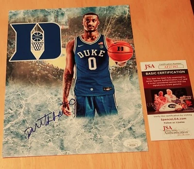 DARIQ WHITEHEAD Signed 8x10 Photo Autographed Duke Blue Devils Brooklyn Nets JSA - Image 1 of 3