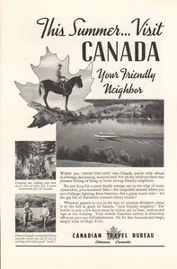 Publicidad impresa vintage Travel Summer Visit Canada Travel Bureau Ottawa 36 - Imagen 1 de 2