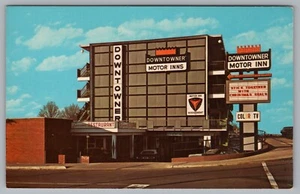 Cartolina Asheville N.C. Downtowner Motor Inn Cromata - Foto 1 di 2