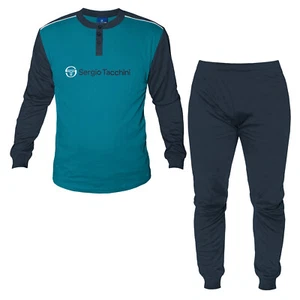 Pijama Hombre Largo Sergio Tacchini Interlock de Algodón Cálido - Imagen 1 de 7