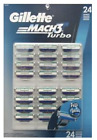 Mens Gillette MACH3 Turbo Refills Razor Blades - 24 Cartridges BLISTER