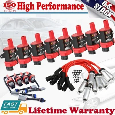 Ignition Coil Spark Plug Wires For Chevy Silverado 1500 2500 GMC SIERRA CADILLAC - Image 1 of 4