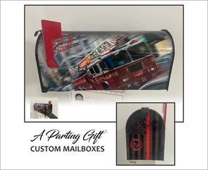 Buzón personalizado del servicio de bomberos para papá, regalo casero para mamá - Imagen 1 de 9