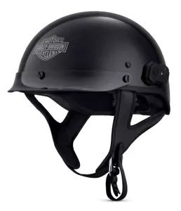 Harley-Davidson® Men's Boom! Audio N01 Half Helmet, Gloss Black 98316-18VX - Picture 1 of 5
