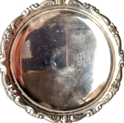 Silver Plated Drink Coaster 4" - Image 1 of 3