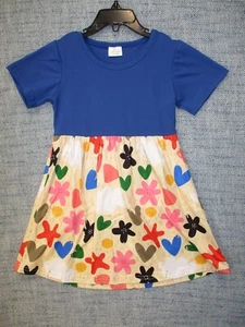 Girls Size L 4T Spring Summer Heart Dress - Picture 1 of 4