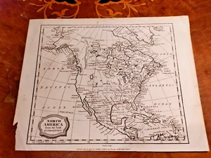 c1810 North America from Best Authorities Brightly USA Canada Barlow Antique Map - Picture 1 of 1