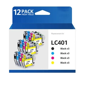 Ink Cartridges fits LC401 Brother MFC-J1010DW MFC-J1170DW MFC-J1012DW Printer - Picture 1 of 14