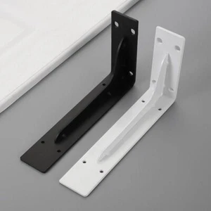 L Shaped Tripod Shelf Brackets Heavy Duty Partition Rack Wall Shelf TV Cabinet - Picture 1 of 30