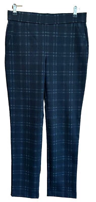 (V261) Pantalones elásticos a cuadros Thalian gris y negro talla 8 nuevos sin etiquetas Foto 1 de 4