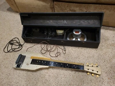 RARE supro 60 steel lap electric slide Hawaiian guitar tube amp combo set - Image 1 of 4