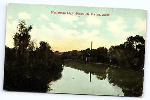 Harlowton Montana Light Plant River postcard A406 - Picture 1 of 2