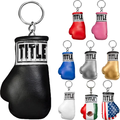 Title Boxing Authentic Detailed Mini Lace Up Glove Key Ring Cover