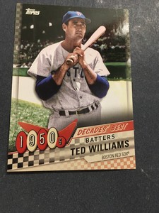 2020 Topps Series 1 Decades Best 1950s TED WILLIAMS Red Sox #DB-14