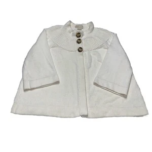 Michael Kors Cardigan Flared Sweater Women's Size 2XL Cream 3/4 Sleeves 3 Button - Picture 1 of 11