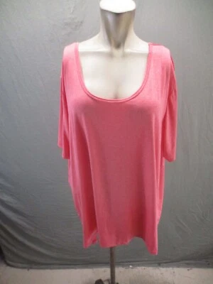 Camiseta deportiva suelta manga corta cuello cuadrado coral coral talla 3X MARIKA 503 Foto 1 de 4