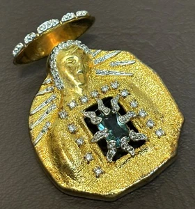 Salvador Dali Reproduction Brooch Madonna Of Aquamarine Dali Joiles 2002 RARE - Picture 1 of 15
