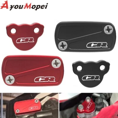 Cubiertas de depósito de líquido de frenos trasero delantero CR para HONDA CR125R CR250R CR 125/250R Foto 1 de 4