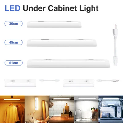 Paquete de 2 luces de techo LED debajo del gabinete lámpara enchufable de 12""/18""/24"" Foto 1 de 4