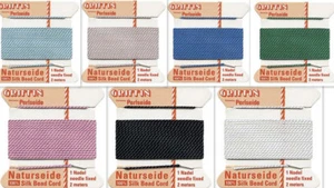 100% Pure Silk Bead & Pearl Cord by Griffin - Other Colours. - Picture 1 of 96