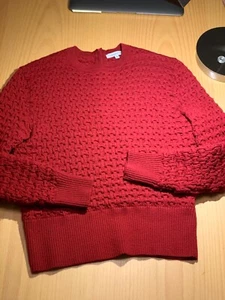 Unique Surface to Air merino wool red cropped sweater 36 - Picture 1 of 7