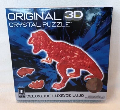 Rompecabezas de cristal 3D BEPUZZLED ORIGINAL 2022 rojo T-Rex 49 piezas edades 12+ nuevo sellado Foto 1 de 4