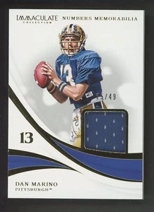 Camiseta Dan Marino 2019 Panini Immaculate Collegiate #53 Pittsburgh Panthers/49 - Imagen 1 de 2