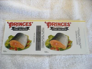 TY- VINTAGE PRINCE'S FANCY PINK SALMON LABEL #43035 (MINT!!! - Picture 1 of 8