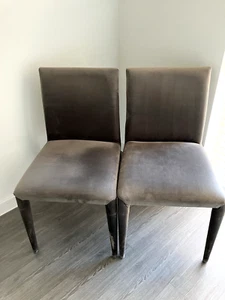 2 x Dwell Grey Velvet Dining Chair Kitchen Home Dining Room - Picture 1 of 6