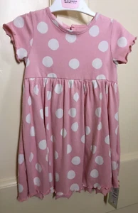 Vestido Marks and Spencer Bebé Niña Algodón Orgánico Rosa + Lunares 18-24 meses Nuevo con Etiquetas M&S - Imagen 1 de 2
