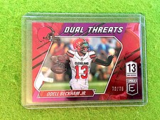 ODELL BECKHAM JR  DUAL THREATS PURPLE #/75 CARD BROWNS 2019 Elite MAKE AN OFFER