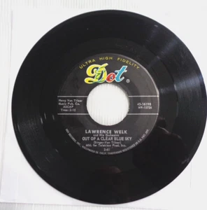 Lawrence Welk: Out Of A Clear Blue Sky 1961 Dot 45-16198 Indianapolis Press EX - Picture 1 of 4