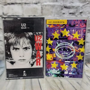 U2 Cassette Tape Lot - Zooropa - WAR - 2 Tapes - 80s 90s Rock - Bono - The Edge - Picture 1 of 9
