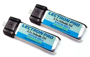 2 Packungen Lectron 1S 3,7V 160mAh 25C Lipo Akku: ParkZone Night Vapor T-28 J-3 - Bild 1 von 1