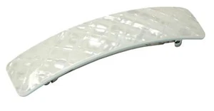 French Amie Long Rectangle Handmade Large Hair Barrette Clip for Women N Girls - Picture 1 of 32