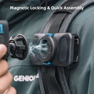 Magnetic Backpack Shoulder Strap Clip Mount for  GoPro Hero 12 11 10, Insta360 - Picture 1 of 8