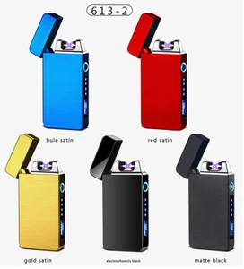 USB Double Arch Pulse Plasma Lighter Rechargeable Windproof Flameless Electric - Picture 1 of 7