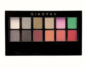 New 12 Colors Eyeshadow Palette Matte Pearly Finish Warm Neutrals Sealed W/Brush - Picture 1 of 5