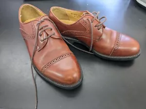 Status - Zapatos de vestir formales de cuero marrón genuino para hombre talla 39 - excelentes. - Imagen 1 de 3