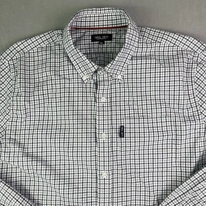 Camisa de vestir NRA 1871 auténtica Gear azul blanco a cuadros para hombre talla XL manga larga - Imagen 1 de 11