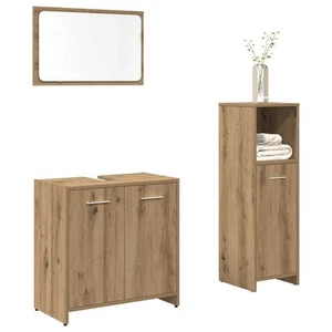 Set de Muebles de Baño 3x Aglomerado Roble Sonoma Estante Multicolor vidaXL - Imagen 1 de 121