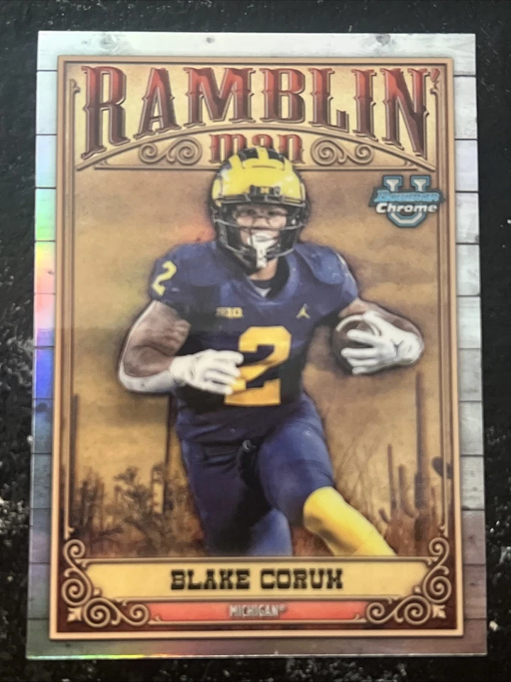 2023 Bowman University Chrome - Ramblin' Man Blake Corum #RM-8 (RC) - Image 1 of 1