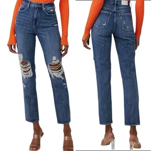 Pistola Presley High Rise Relaxed Roller Jeans Size 25 Eternal Destructed Blue - Picture 1 of 9